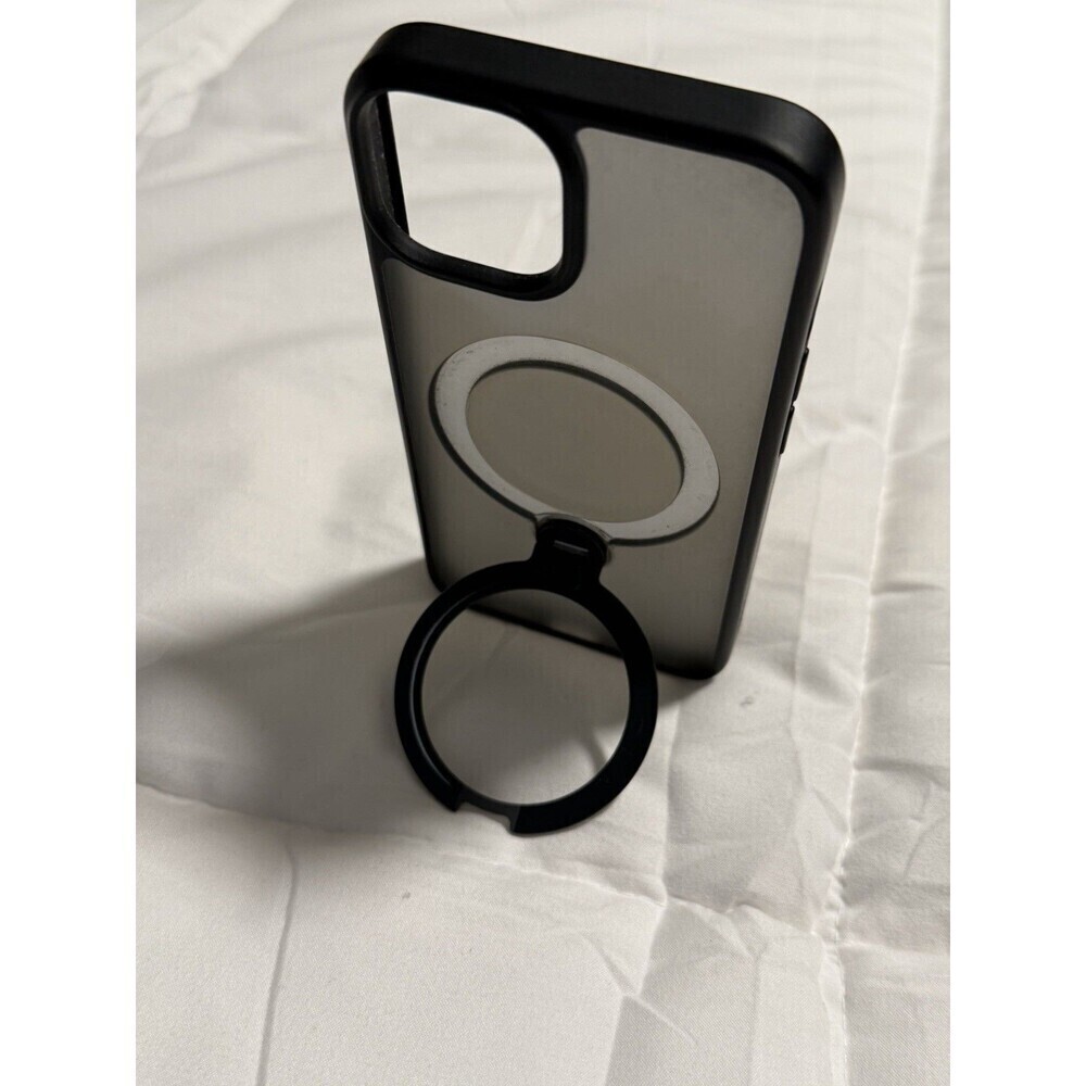 TORRAS OSTAND MAGNETIC BLACK TINT CASE WITH BLACK RING STAND IPHONE 13/14 - Picture 3 of 6